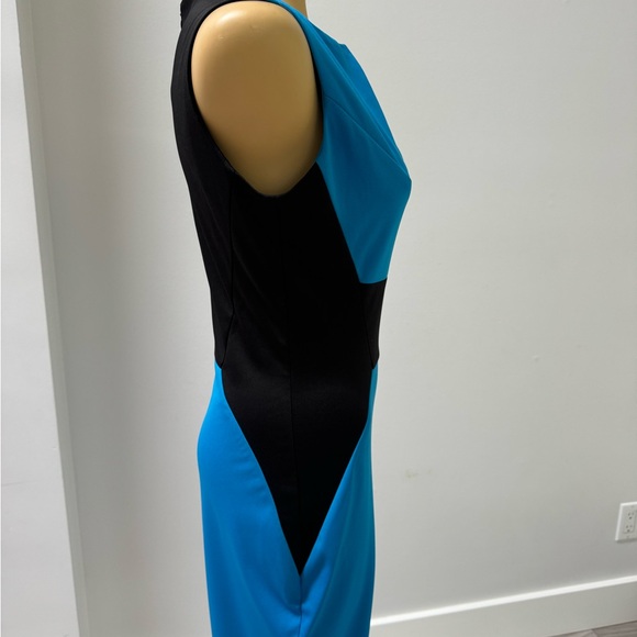 New dress without tags med length 10% stretch fabric two colour blue and black - Picture 2 of 7